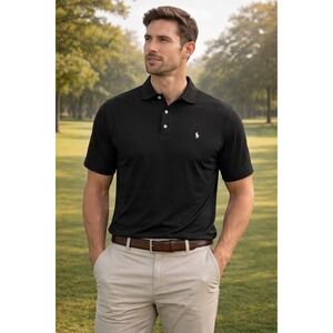 Polo Ralph Lauren Performance Polo Shirt Mens XXL Black Short Sleeve Golf Tee